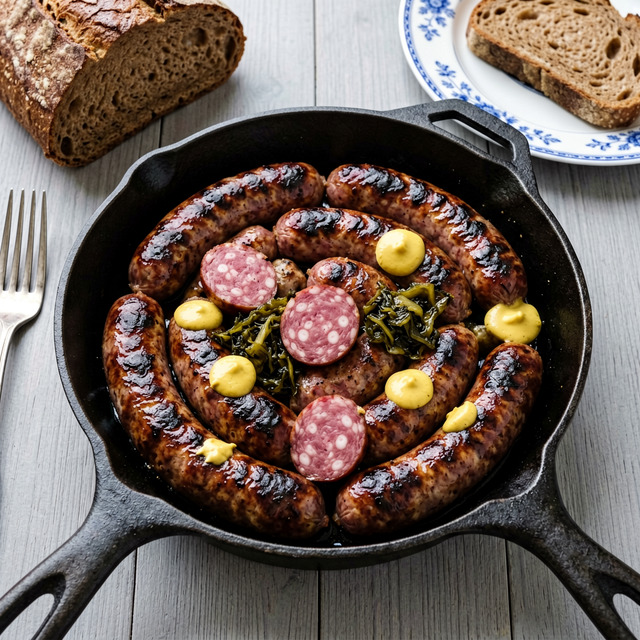 Сардельки со шпигом